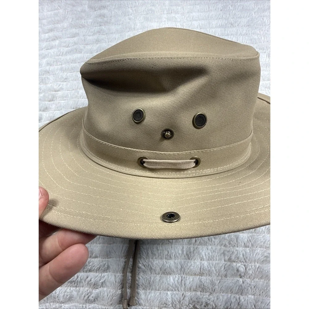 Outback Trading Co. Waterproof Canvas River Guide Pocket‎ Hat Small Tan 1466